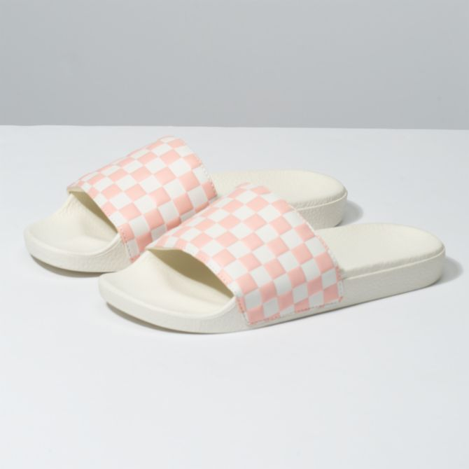 Vans top white slides