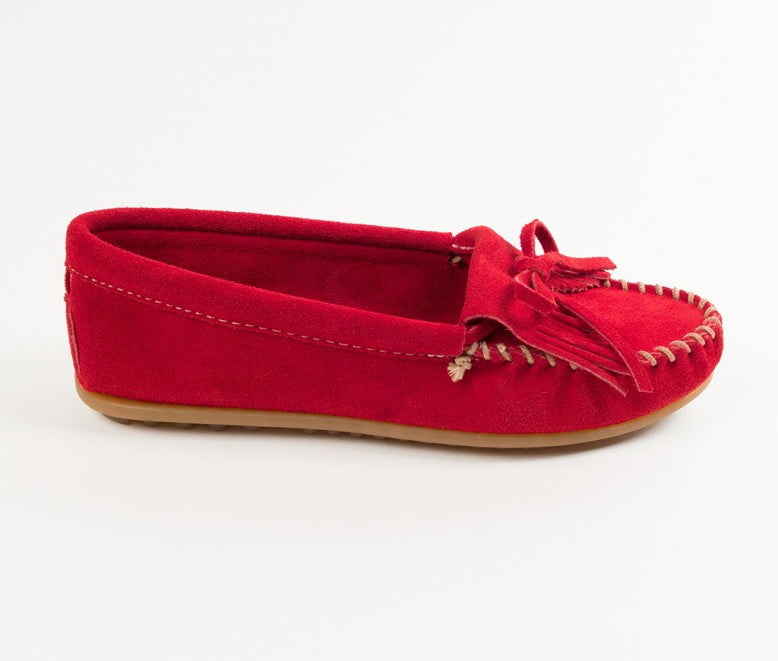 Minnetonka Women s Red Kilty Hardsole Foot Paths Shoes