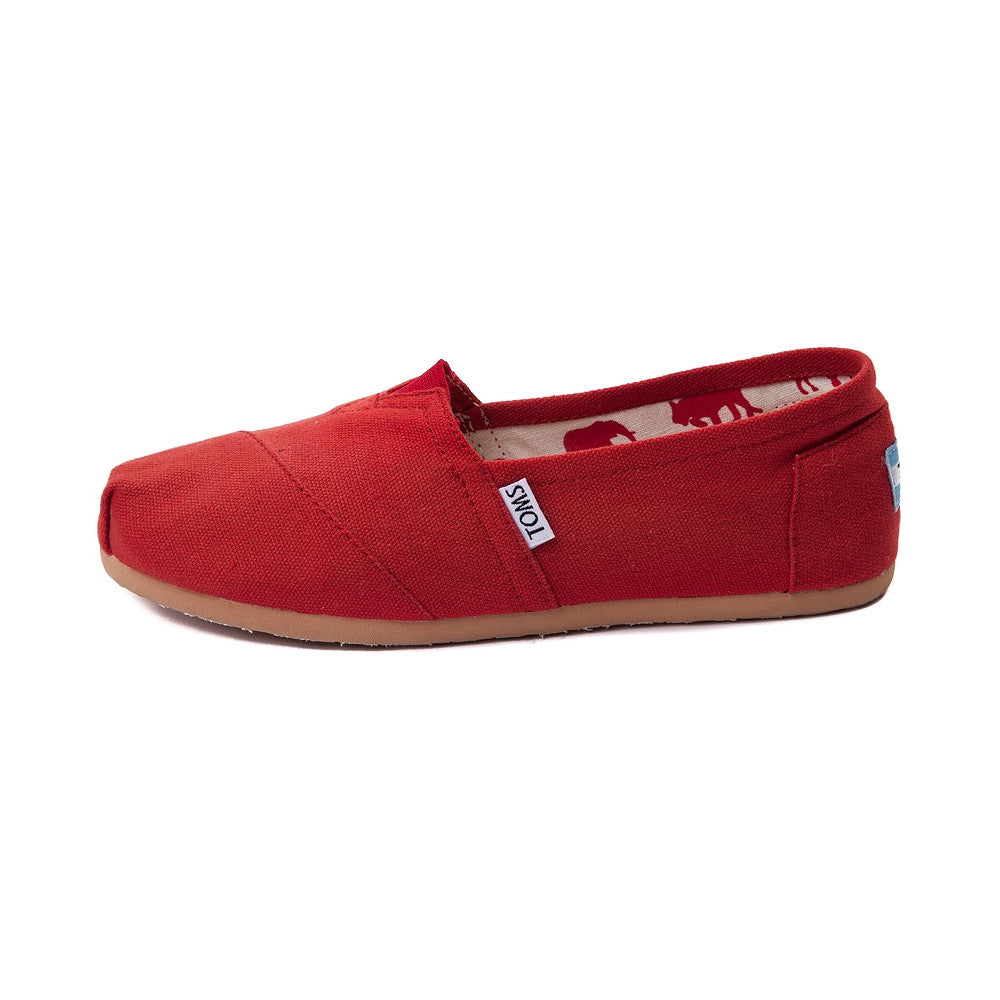 Toms Women's Red Classic Canvas Slip-On