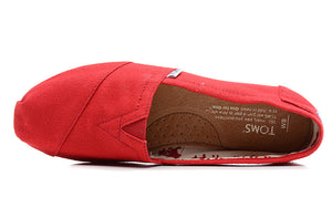 Toms Women's Red Classic Canvas Slip-On
