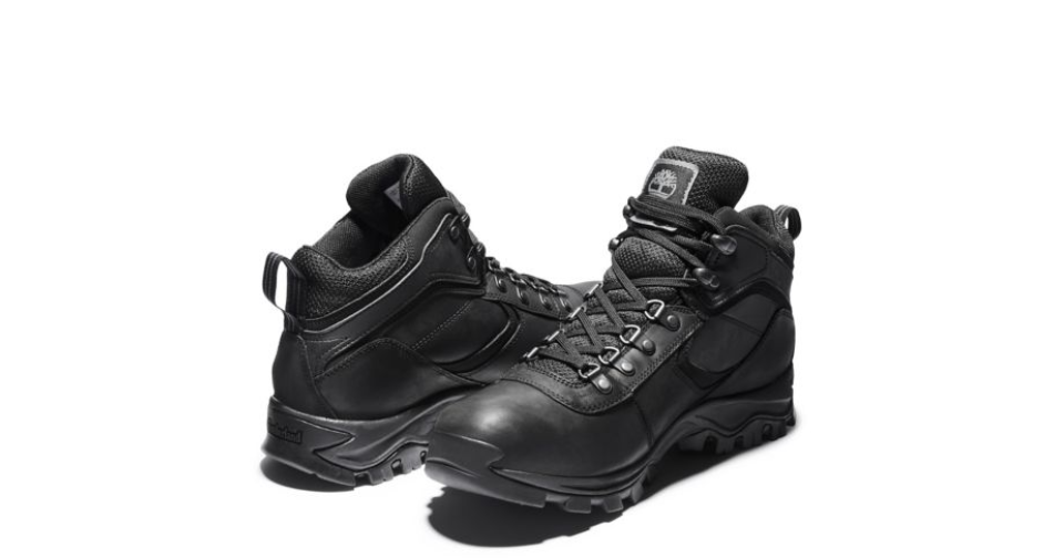 Timberland Men's Mt. Maddsen Waterproof Mid Hiking Boot Black Full-Grain (TB02731R001)